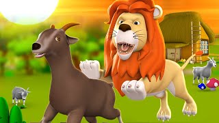 Sher aur Samajhdar Bakri 3D Animated Hindi Moral Stories for Kids शेर और बकरी कहानी Lion Goat Tales [upl. by Gruber288]