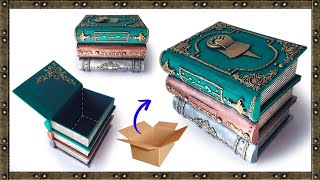 Como fazer CAIXA em forma de LIVRO  3 falsos livros [upl. by Adamo557]