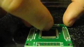 YouTube Hot air gun reflow soldering atmega128L [upl. by Yedsnil565]