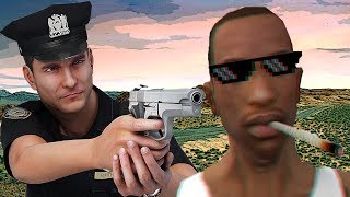 GTA SA  CJ vs Police [upl. by Ekralc845]