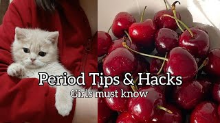 Period Tips amp Hacks  Girls must know [upl. by Killoran813]