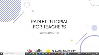 Padlet Tutorial for Teachers [upl. by Ahar]