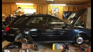 Subaru WRX Wagon Build Time Lapse l Saved from the Junkyard [upl. by Sedecrem]