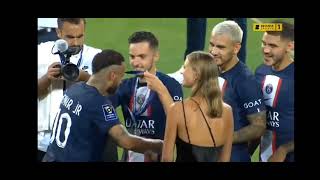 Neymar awards a medal to the players 😄🥇PSG winner Supercup Frensh [upl. by Arturo146]