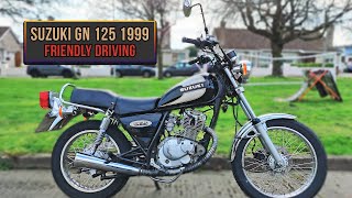 🏍️ Suzuki GN 125 1999  TEST DRIVE and REVIEW ✅ [upl. by Ynnor997]