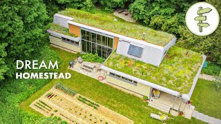 Impressive Straw Bale Home amp Dream Family Homestead — Sustainable Green Building [upl. by Eniortna]