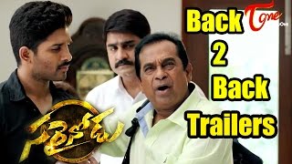 Sarrainodu Back 2 Back Trailers  Allu Arjun  Rakul Preet  Catherine Tresa [upl. by Aleik]