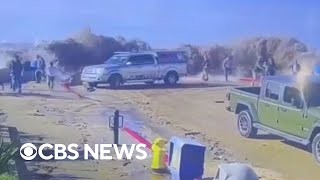 Watch massive waves in California crash along coast flood streets [upl. by Anyr]