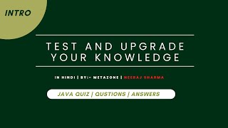 Q0  Java Quiz Java Test  Java Questions with Solutions  Java topicwise practice questions [upl. by Fortna864]