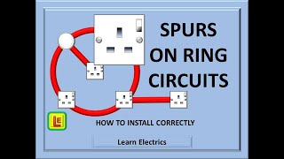 SPUR ON RING CIRCUIT Learn about connecting spurs to an electrical socket ring circuit [upl. by Stelle]