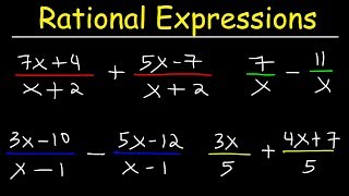 Adding and Subtracting Rational Expressions With The Same Denominators [upl. by Alyn67]