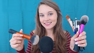 ASMR Brushing the Microphone With Different Brushes [upl. by Cnut553]