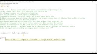 Python bz2 Bzip2 Library  Compression and Decompression of Data [upl. by Harbard]