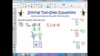 Solving TwoStep Equations Adding or Subtracting with Multiplying [upl. by Ewart]