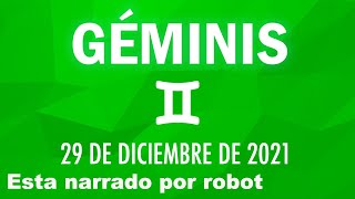 ♊ Horoscopo De Hoy Géminis  29 de Diciembre de 2021 [upl. by Aaberg]