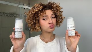 Is the new Olaplex No5 leavein BETTER than the No6 Bond Smoother FULL curly hair styling routine [upl. by Nissy]