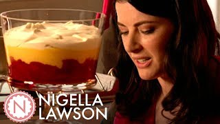 Nigella Lawsons Raspberry and Lemongrass Trifle  Nigella Bites [upl. by Alraep]