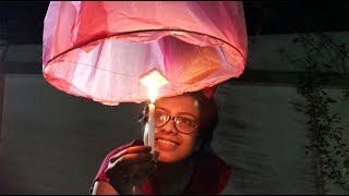 How To Launch amp Light Sky Lanterns in Kolkata Festival India  Fanus2017 [upl. by Elleraj]