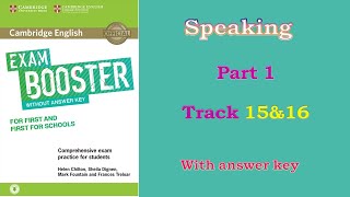 Cambridge English Exam Boosters B2 Speaking Part 1 Track 15amp16 audiolessons [upl. by Ym]