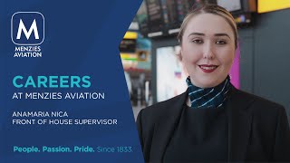 Careers at Menzies Aviation Anamaria Nica Front of House Supervisor [upl. by Attenal]