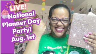 LIVE NATIONAL PLANNER DAY PARTY LLAMAS LAYOUTS AND LISTS [upl. by Salohci]