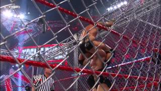 Batista vs Randy Orton  WWE Championship Cage Match Extreme Rules 2009 [upl. by Elconin]