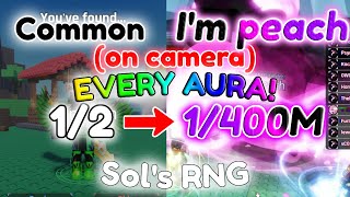 EVERY SINGLE NEW AURA  AURAS ON CAMERA 12 TO 1400M  Sols RNG old [upl. by Itsym152]