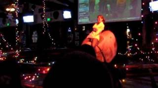 Girl Riding Mechanical Bull  Saddle Ranch Bar [upl. by Nerval]