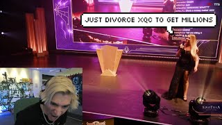 xQc reacts to QTcinderella Joking about Adept Divorcing xQc [upl. by Namya]