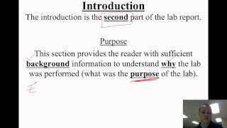 Video 12  How To Write A Lab Report  Introduction [upl. by Zolner127]