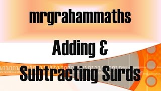 National 5 Maths  Adding amp Subtracting Surds [upl. by Anair]