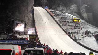 Lukas Hlava Sturz quotlivequot Bischofshofen 2012 Austria 4 Hills Terrible crash Ski Jumping [upl. by Hurley]