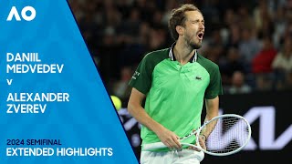 Daniil Medvedev v Alexander Zverev Extended Highlights  Australian Open 2024 Semifinal [upl. by Christoffer]