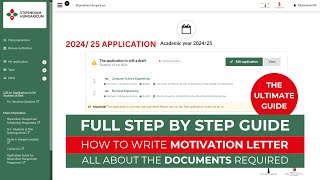 FULL Step by step Application Guide  Stipendium Hungaricum scholarship 2024 [upl. by Kinelski578]