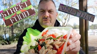 Nongs Thai Street Food Tuncurry  Chilli Basil Chicken Review  Chicken Wings and Spring Rolls [upl. by Lichtenfeld]