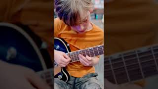 Guitar Center Jam guitar kidmusician guitarcenter minijimihendrix selftaught jimihendrix solo [upl. by Idaf659]