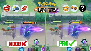 Decidueye correct build to deal more damage  1 minutes tips Decidueye build Pokemon unite [upl. by Ellertal]