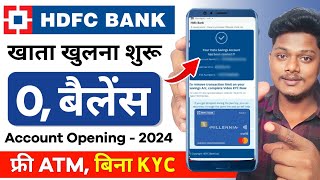 HDFC Zero balance account opening online 2024  hdfc bank account opening online  HDFC Bank Account [upl. by Leihcim]