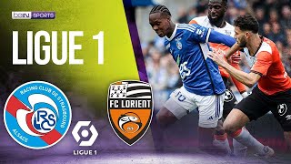 Strasbourg vs Lorient  LIGUE 1 HIGHLIGHTS  021824  beIN SPORTS USA [upl. by Samella]