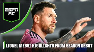 HIGHLIGHTS from Lionel Messi’s 2024 MLS regular season debut  ESPN FC [upl. by Dahraf]