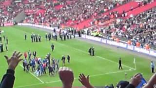 Millwall 10 swindon town play off final last few mins and celebrations wembley 2010 [upl. by Irehj]