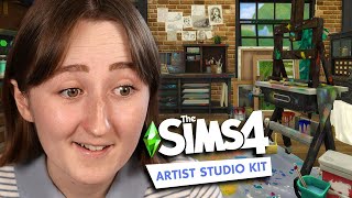 i built an artist loft in the sims using the new kits [upl. by Duff]