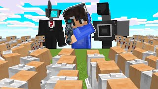 SKIBIDI CAMERAMAN vs 1000 TOILETS in Minecraft PE [upl. by Roper946]