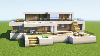 MODERNE VILLA mit POOL in MINECRAFT bauen TUTORIAL HAUS 274 [upl. by Ylam937]