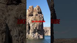 Gasoline alley Lake Mohave cliff diving [upl. by Ahsiekin391]