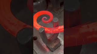 Blacksmith fine tuning a scroll on the anvil blacksmith makingvideos [upl. by Aynad971]