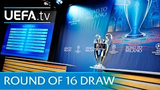 201516 UEFA Champions League round of 16 draw [upl. by Eileme353]