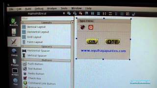 Raspberry PI Programando el puerto GPIO con Qt Creator [upl. by Handal910]