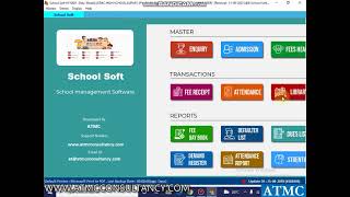 quotSchoolSoftquot windowsbased offline school software amp ERP by ATMC wwwatmcconsultancycom [upl. by Ylrebmi601]