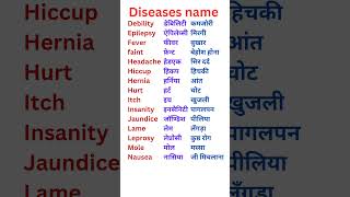 Diseases name english vocabulary shorts shortvideo [upl. by Viveca]